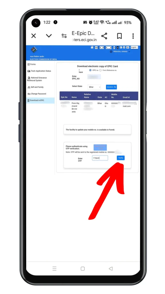 Voter ID Card Download Step 06